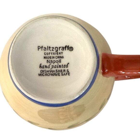 Pfaltzgraff Napoli Hand Painted Large Mugs/Soup Bowls Coffee Tea Cups Set Of 2 - Picture 5 of 8